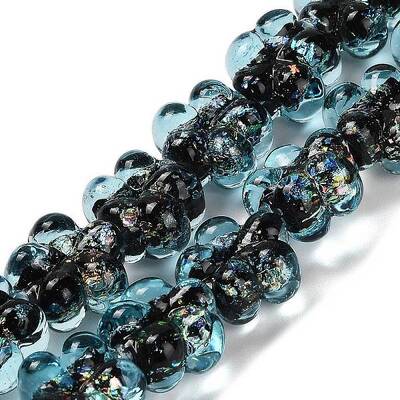 Handmade Dichroic Foil Glass Beads Strands
