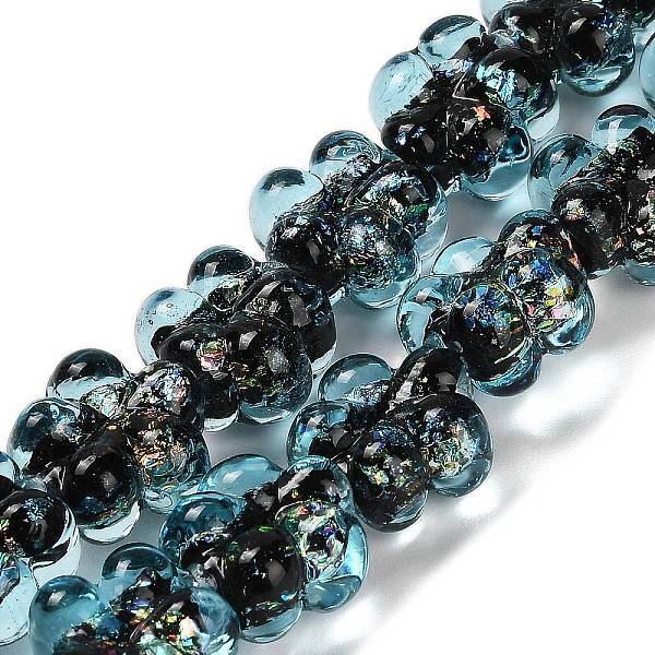 Handmade Dichroic Foil Glass Beads Strands