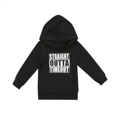 Unisex Baby Toddler Long Sleeve Hoodies Pullover Sweatshirt Fashion Letter Print Casual Autumn Winter Hooded T-Shirt