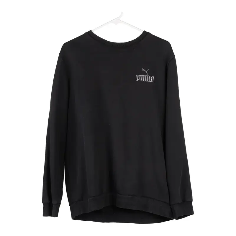 Puma Sweatshirt - Large Black Cotton Blend