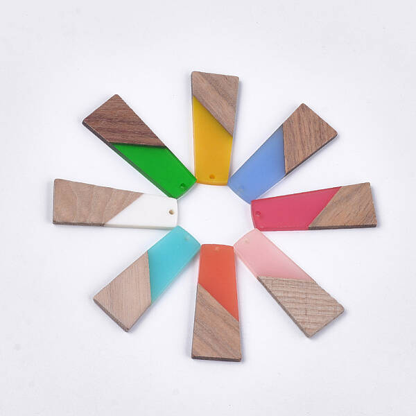 Resin & Walnut Wood Pendants