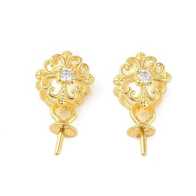 925 Sterling Silver Micro Pave Cubic Zirconia Peg Bails Pendants