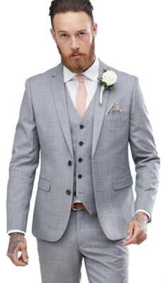 Grey Wedding Suit - Mens Gray Wedding Suit