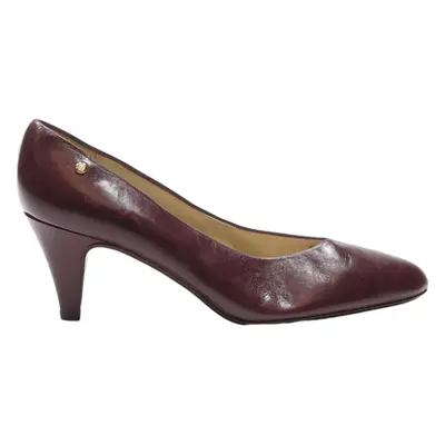ETIENNE AIGNER Pump Heels Maroon Leather Womens UK 5