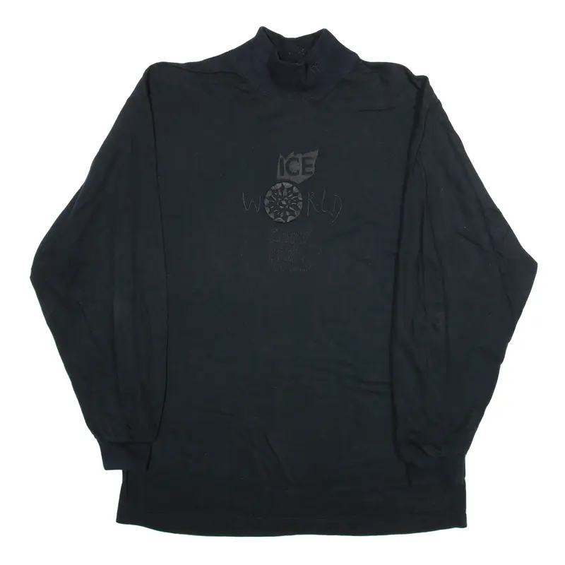 MASER Ice World Mens Sweatshirt Black High Neck L