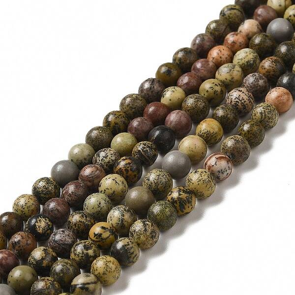 Natural Dendritic Jasper Beads Strands