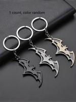 Random Color Bat Design Keychain, Creative Fashion Alloy Car Keychain for Men & Women, Fashion Accessories for Daily Use, Tre...