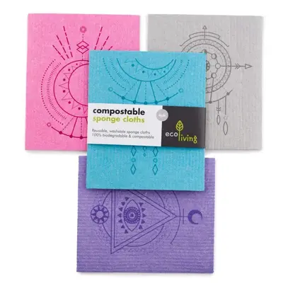 Compostable Sponge Cleaning Cloths | Size: 4 Pack | Color: Spiritual