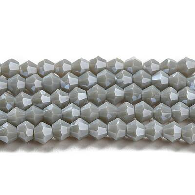 Opaque Solid Color Electroplate Glass Beads Strands