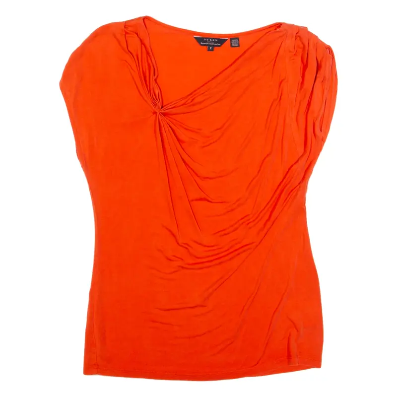 TED BAKER Womens Top Red V-Neck S