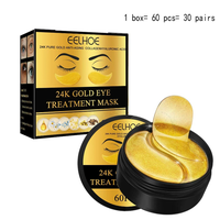 24k Gold Moisturizing Eye Mask, 60pcs/set Tightening and Lifting Eye Patches, Hydrating Brightening & Firming Eye Sticker, Be...