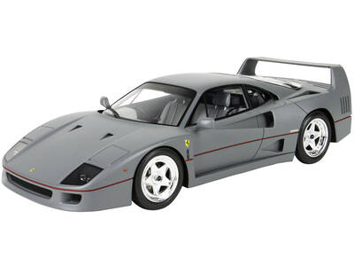 Ferrari F40 Sultan of Brunei Gun Metal Gray with Red Stripes with DISPLAY CASE Limited Edition to 200 pieces Worldwide 1/18 M...