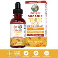 MaryRuth's Organic Turmeric Gold Liquid Drops - Black Pepper - Cassia Cinnamon Bark - Ginger Root - Immune Support - USDA Org...