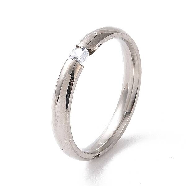Crystal Rhinestone Simple Solitaire Ring