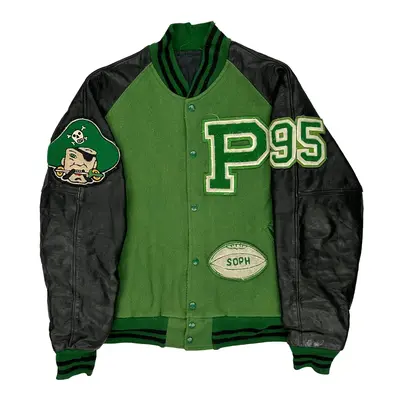 Pirates Unbranded Varsity Jacket - 2XL Black Wool Blend