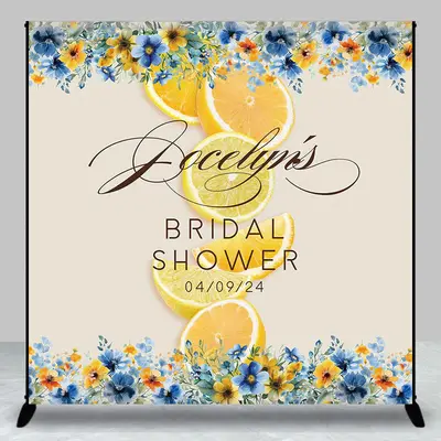 Mediterranean Lemon Custom Bridal Shower Backdrop