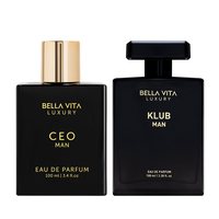BellaVita Luxury's Work n Play | 2x100ml Perfumes | CEO Man & KLUB Man | Perfume for Men | Long Lasting Fragrance | Eau De Pa...