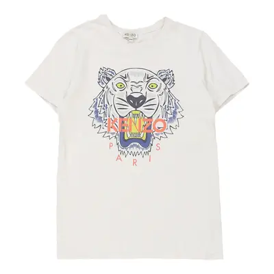 14 - 16 Years Kenzo Graphic T-Shirt - Medium White Cotton | Size: medium