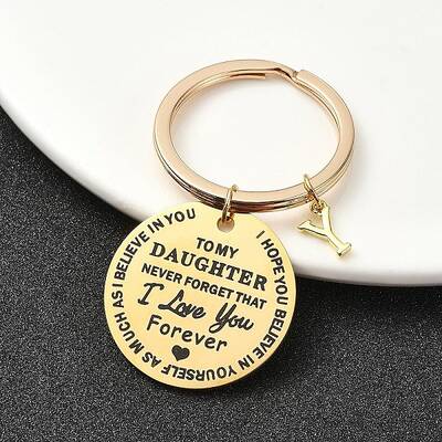 Valentine's Day Brass & 201 Stainless Steel Keychain