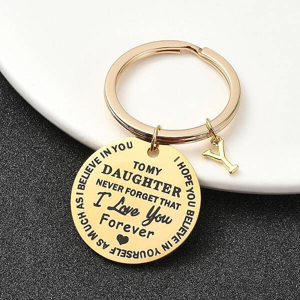 Valentine's Day Brass & 201 Stainless Steel Keychain