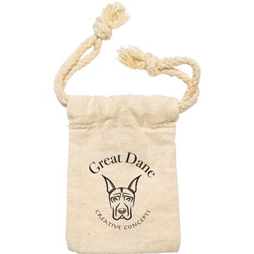 100 Promotional Cotton Canvas Micro Pouch - Natural Finish