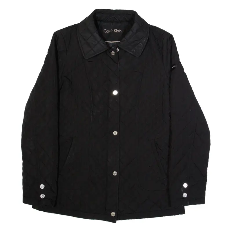 CALVIN KLEIN Womens Quilted Jacket Black S
