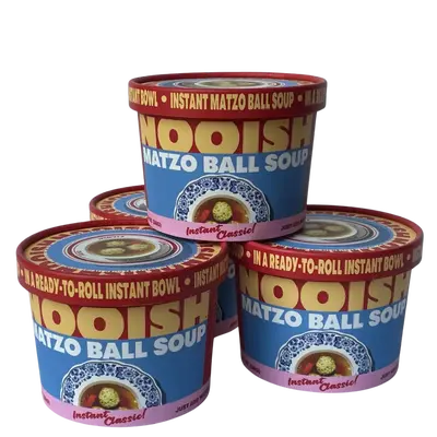 Nooish Instant Matzo Ball Soup - 4 Pack - Easy Prep Jewish Comfort Food - Authentic Flavor and Convenience Ready in Minutes -...