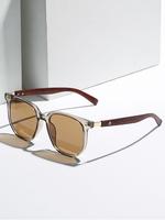 Vintage Square Frame Sunglasses, Trendy Casual Sunglasses for Everyday Use, Fashion Accessories for Outdoor Activities