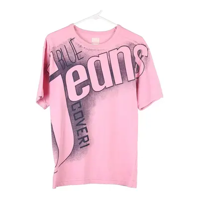 Coveri Spellout T-Shirt - Large Pink Cotton