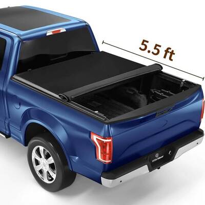 YITAMOTOR® 2015-2025 Ford F150 Soft Roll Up Truck Bed Tonneau Cover, Styleside 5.5 ft Bed