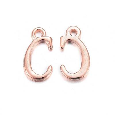 Rose Gold Plated Alloy Letter Pendants