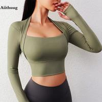 Womens Padded Yoga Long Sleeve Shirts