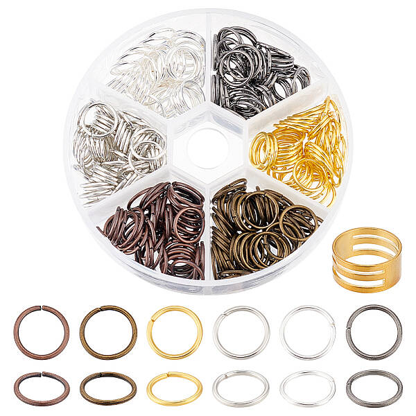 1 Box 6 Color Iron Jump Rings