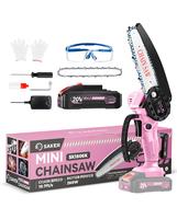 Saker Mini chainsaw | 6-inch chainsaw [2025 upgrade]| Small handheld portable chainsaw battery powered chainsaw for pruning t...