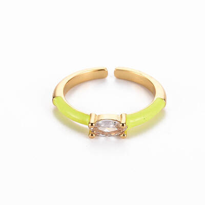 Brass Enamel Cuff Rings
