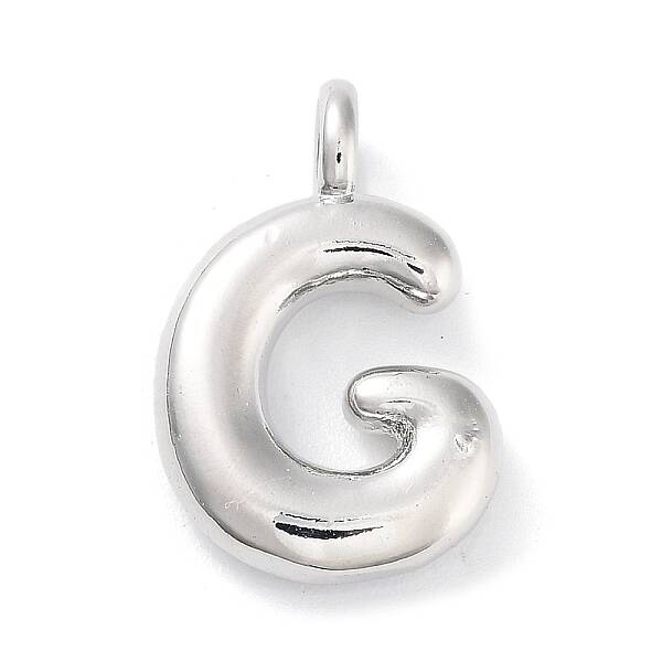 Rack Plating Brass Balloon Letter Pendants
