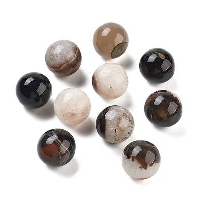 Natural Agate Sphere Beads