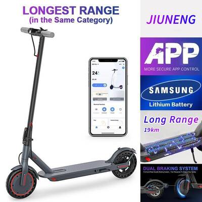 Electric Scooter - 19MPH, 22 Miles Range, 350W Motor, APP Control, IP65 Waterproof & Foldable Design!