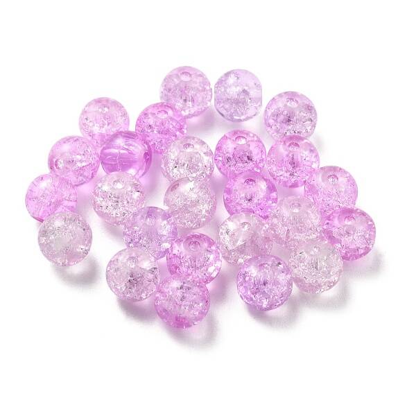Spray Painted Crackle Glass Beads