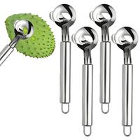 a-4Pcs Stainless Steel Peeler-Multi-Purpose KitchenTools, Cactus Peeler, Noodle Cutter & ScoopDurable & Easy-Grip Handles Coo...