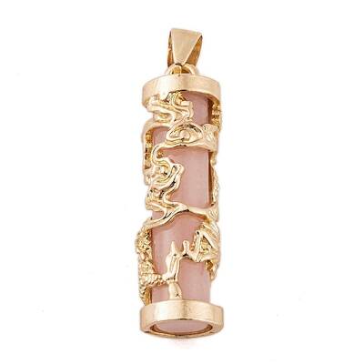 Synthetic Luminous Stone Column Pendants