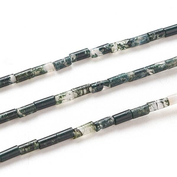 Natural Moss Agate Beads Strands