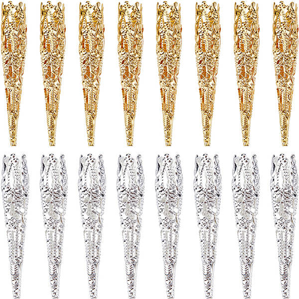 160Pcs 2 Colors Iron Bead Cones