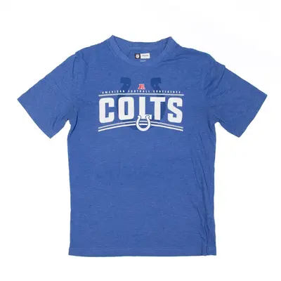 NFL American Football Indianapolis Colts T-Shirt Blue USA Short Sleeve Mens S