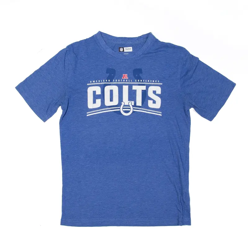 NFL American Football Indianapolis Colts T-Shirt Blue USA Short Sleeve Mens S
