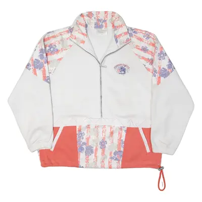 KILLTEC Summer Spirits Pullover Jacket White 90s Floral Womens XL