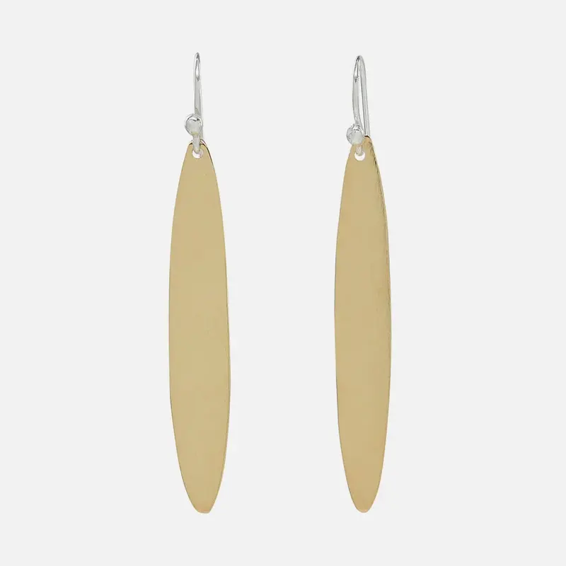 Gold-Dipped Oval Earrings