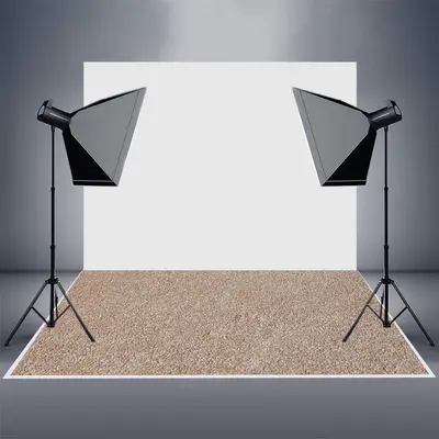 Light Brown Frosted Texture Simple Rubber Floor Mat - Aperturee