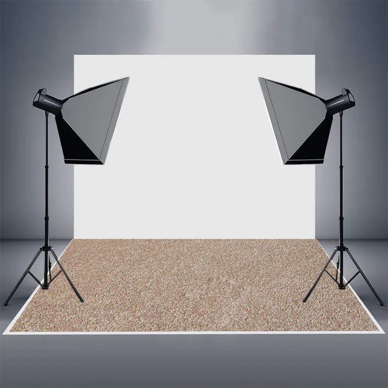Light Brown Frosted Texture Simple Rubber Floor Mat - Aperturee