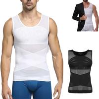Compression Shirt Undershirt Body Shaper Chest Compression Tummy Control Tank Top Shapewear Underwear Menswear Clothes
